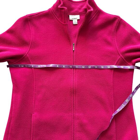 L.L. Bean fleece Jacket Women's Size M Medium Reg Pink Activewear Hiking Zip up - Picture 6 of 12